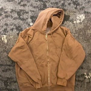 Brandy Melville Jackets \u0026 Coats | Brown Christy Oversized Brandy Melville Hoodie | Color: Brown | Size: S | Vmulugeta1's Closet